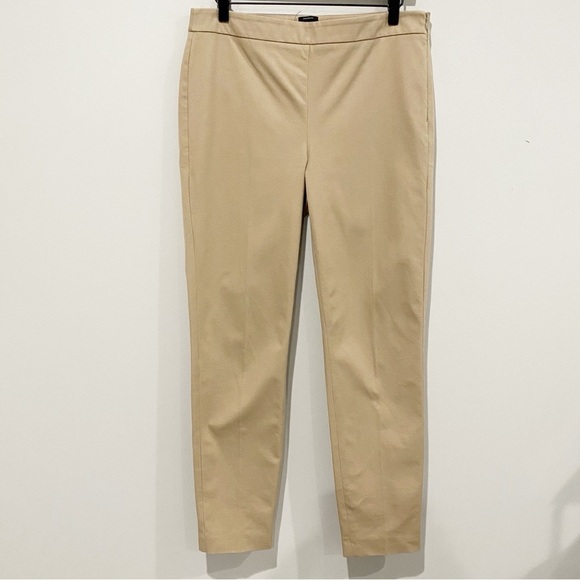 TALBOTS Chatham Ankle Pants Side Zip Beige Khaki Neutral Office Work Size 6 - Picture 1 of 6